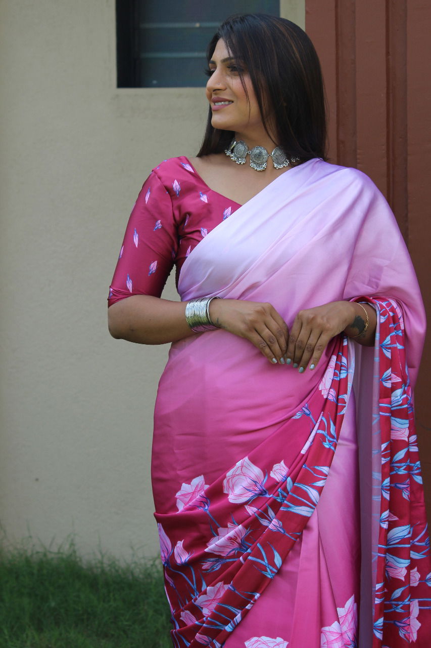 Spsc 63 Regular Wear Digital Printed Japan Silk Saree Collection 